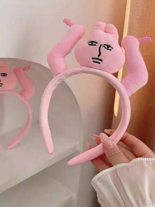 قطعة واحدة شريط رأس أذن أرنب وردي، إكسسوار شعر مضحك، إكسبوزة فوتوغرافية، لربيع/صيف المنتجات الجديدة، شريط شعر، حزام للرأس