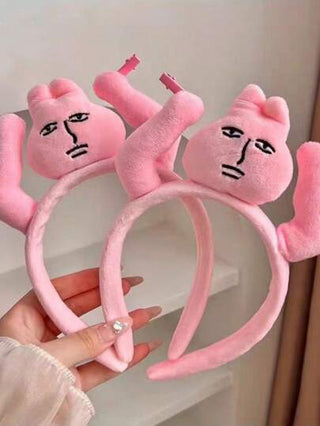 قطعة واحدة شريط رأس أذن أرنب وردي، إكسسوار شعر مضحك، إكسبوزة فوتوغرافية، لربيع/صيف المنتجات الجديدة، شريط شعر، حزام للرأس