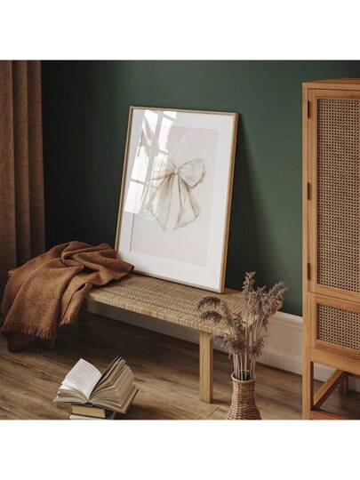 قطعة واحدة من الفن الجداري بشكل وشاح كريمي، طباعة على قماش إستيتيك جيل الجد ، ملصق بوستر شرائط رباط فينتاج للديكور في غرفة النوم أو المعيشة أو غرفة الفتاة بدون إطار