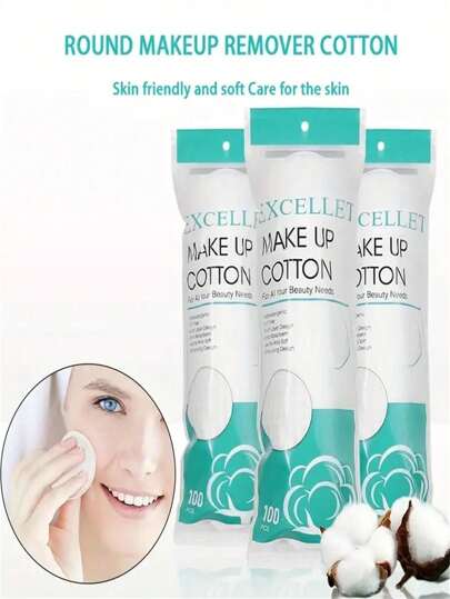 عبوة 100 - 600 قطعة، متوفرة بأحجام متعددة، وسادات إزالة المكياج من نسيج مخملي سميك آمن على البشرة وقابل للتنفس، بنقشة اللؤلؤ، للاستخدام الجاف والرطب، بتصميم ثلاثي الطبقات ومضاد للتحلل والتنشر، مثالية لإزالة المكياج وطلاء الأظافر والعناية بالبشرة...