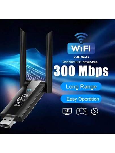 جهاز إرسال إشارة واي فاي لاسلكي محمول مكرر مع تغطية كاملة 360°، سرعة 300 ميجابت في الثانية بتردد 2.4 جيجاهرتز، موسع اتصال واي فاي، للكمبيوتر والمكتب والأماكن الداخلية والخارجية (لا يدعم واي فاي 5 جيجاهرتز)