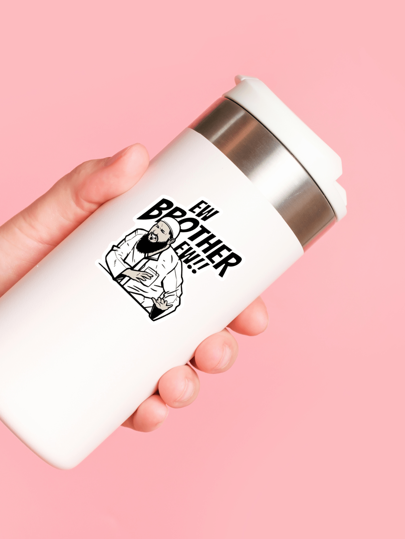 قطعة واحدة ملصق تصميم الأخ Eww! الكوميدي، ملصق فينيل لزجاجة المياه، الكمبيوتر المحمول، كفر الهاتف، ملصق مرح