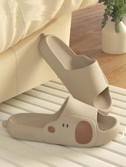 أحذية نسائية كاجوال خفيفة الوزن رسوم كرتونية مضادة للانزلاق ذات لون أحادي من الإيفا ، مناسبة للربيع والصيف