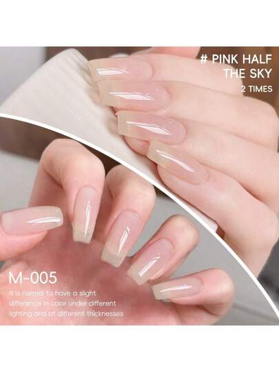 XEIJAYI مجموعة الوردي من XEIJAYI 4 ألوان، جل أظافر شبه دائم جديد وشعبي بحجم 15مل، فن الأظافر التي تنقع في أشعة UV LED ، صالون أظافر DIY