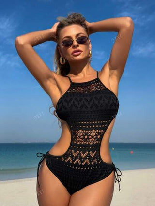 مايوه حريمي قطعة واحدة ملابس سباحة قطعة واحدة كشكشة على الخصر، شرقي، سكسي، رفيع الجديد وصلته الصيف 2025