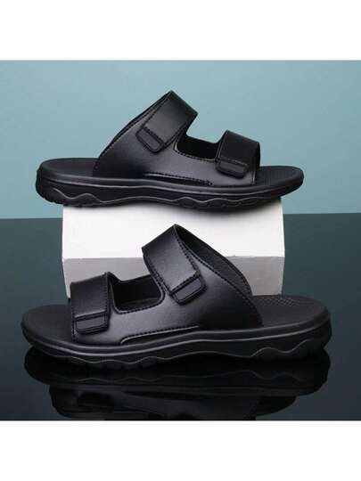 صندل رجالي كاجوال مع حزام مطاطي موديل جديد 2025، صنادل شاطئ رياضية