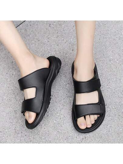 صندل رجالي كاجوال مع حزام مطاطي موديل جديد 2025، صنادل شاطئ رياضية