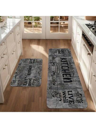 1 قطعة سجادة شيك وعصرية بتصميم حرفي رمادي اللون، وسادة مطبخ مانعة للانزلاق ومقاومة للماء، بطانية قطنية، سجادة ديكور منزلي، وبيا ناعمة ومريحة للمطبخ، وغرفة المعيشة، والممر، ومداخل البيت، وغرفة النوم، والحمام