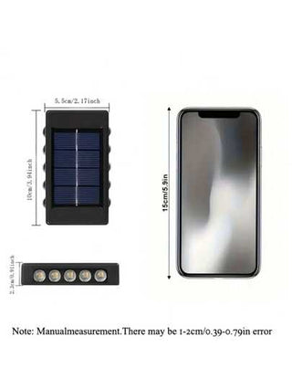 10 إضاءة سور تعمل بالطاقة الشمسية LED ، إضاءة بهو الحديقة والممر، إضاءة حائط ذات مرآة محدبة تضيء ثنائياً للحديقة والساحة والشرفة