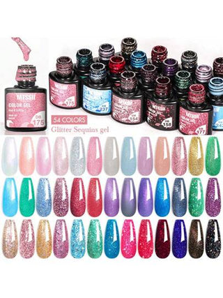 Mtssii مجموعة 6 قطع من طلاء الأظافر الجل الملون ، طويل الأمد، خالي من الرصاص ، 6 مل ، شبه دائم لازالة بالنقع، UV LED لموسم الربيع والصيف، كل ما تحتاجه لمجموعة منكير DIY في المنزل او الصالون، هدية للنساء