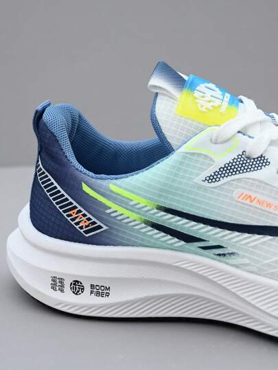 أحذية رياضية خفيفة للرجال للاستخدام اليومي، أحذية المشي في الهواء الطلق بنعل مطاطي مقاوم للانزلاق وشبكة تهوية، أحذية رياضية مريحة للركض في الصيف، باللون الأزرق