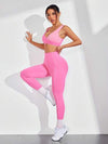 SHEIN Sport Studio مجموعة سترة رياضية مريحة وطقم سروال من قطع الألوان