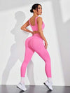 SHEIN Sport Studio مجموعة سترة رياضية مريحة وطقم سروال من قطع الألوان