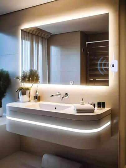 1م/ 2م/ 3م/ 4م/ 5م شريط إضاءة ديكوري مرن من نوع ال-نيون ال- LED، قابل للتحكم في السطوع عبر USB، مناسب لبث الحياة المباشر، مرآة المكياج، مرآة الحمام