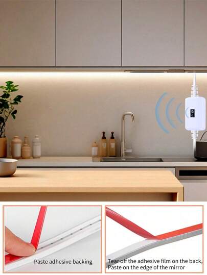 1م/ 2م/ 3م/ 4م/ 5م شريط إضاءة ديكوري مرن من نوع ال-نيون ال- LED، قابل للتحكم في السطوع عبر USB، مناسب لبث الحياة المباشر، مرآة المكياج، مرآة الحمام