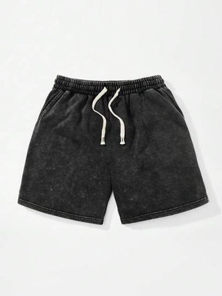 مجموعة من 2 قطعة ملابس علوية كاجوال بغطاء للرأس و صدرية بلا أكمام مع شورت أسود مكسو تأثير بالغسل والتمزيق، لارتداء الربيع والصيف، ملابس الشارع