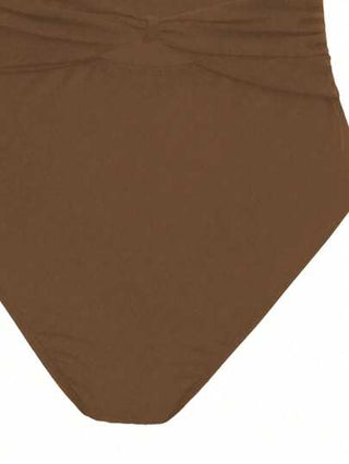 SHEIN Swim Curve بدلة سباحة بقطعة واحدة مقاس كبير مع قطعتين حافة معدنية بلون أحادي، تصميم أنيق وبسيط ، للنساء في إجازات الصيف والشاطئ