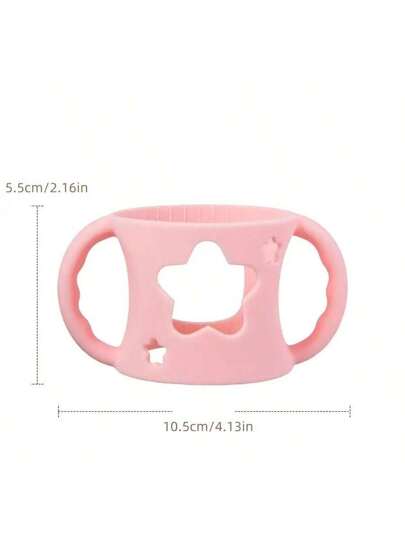 أكمام زجاجات من السيليكون بنمط نجوم كرتونية، مقبض سهل القبض، ناعم ومرن، يناسب معظم الزجاجات ذات الأعناق الواسعة - متوفرة بألوان متعددة