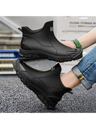 بوت المطر متوسطة الكاحل للرجال، بوت طباخ مضادة للانزلاق ومضادة للماء، مريحة للربيع