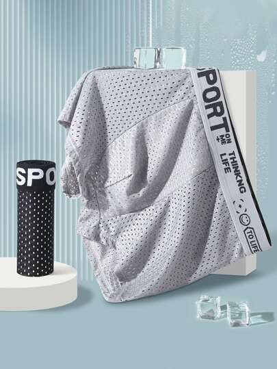 4 حبات من السراويل الداخلية الفاضفاضة القطنية المريحة والمتنفسة للرجال، سراويل داخلية بمقاس كبير مريحة