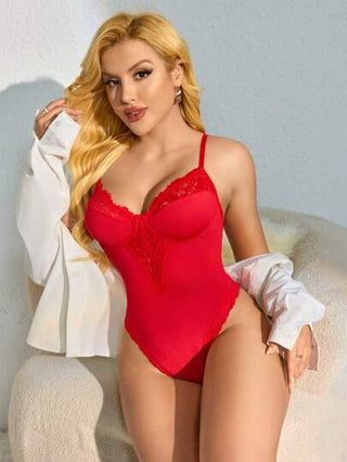 لانجيري حريمي SuitURBody سروال قصير نسائي مثير بحمالات رفيعة مصنوع من التطريز والحشو، متناسق وبسيط للاستخدام اليومي