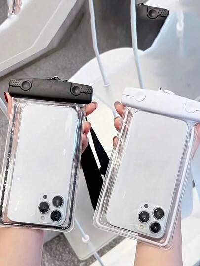 1 قطعة / 2 قطعة حقيبة هاتف مقاومة للماء وحساسة للمس، غلاف هاتف لأنشطة السباحة والغوص فوسفورية ضوئية، يمكن استخدامه كغلاف هاتف للشاشة اللمسية تحت الماء، ويمكن استخدامه كحقيبة هاتف كاميرا تحت الماء، حقيبة هاتف محمولة للسفر مع سلسلة قابلة للتعديل