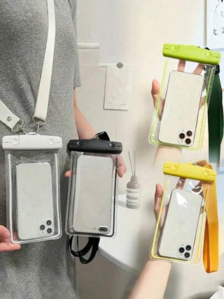 1 قطعة / 2 قطعة حقيبة هاتف مقاومة للماء وحساسة للمس، غلاف هاتف لأنشطة السباحة والغوص فوسفورية ضوئية، يمكن استخدامه كغلاف هاتف للشاشة اللمسية تحت الماء، ويمكن استخدامه كحقيبة هاتف كاميرا تحت الماء، حقيبة هاتف محمولة للسفر مع سلسلة قابلة للتعديل