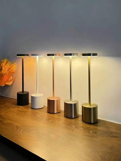 حزمة من المصابيح الشمعدانات الأرضية اللاسلكية القابلة للشحن، تحكم باللمس، 3 ألوان قابلة للتعتيم، شمعدانات أرضية لاسلكية للمطعم والباحة وغرفة النوم والتنزه الخارجي