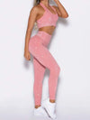 SHEIN Sport Studio مجموعة سوتيان رياضي ذو ظهر عريض وبنطلون يوجا لاصق للنساء