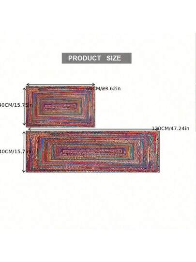 سجادة مضادة للتعب ومانعة للانزلاق بطراز الريفي البوهيمي المميز للمطبخ من قطعتين