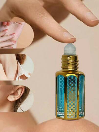 زيت عطري بروائح الصندل المصري 10مل بزجاجة رولو ، رائحة موسك الشوكولاتة متعددة الاستخدام بزجاجة رولو ، رائحة دائمة، زجاجة محمولة ذهبية الألوان