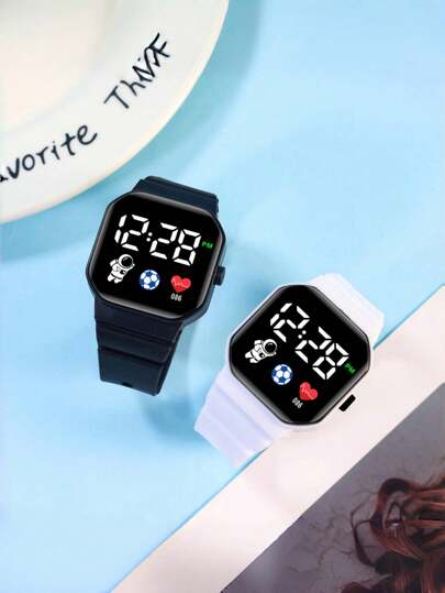 ساعتان إلكترونية على شكل رائد فضاء لليافعين والأطفال، ملائمة للأنماط اليومية المختلفة