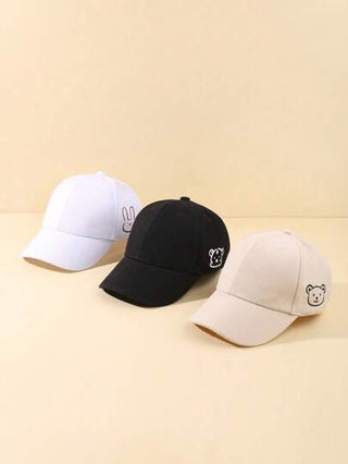 1/3 قطع قبعة بيسبول مطبوعة بأشكال أرنب ودب ونمر، مناسبة للبنات والأولاد الصغار، ناعمة وقابلة للتعديل، مناسبة للأطفال الصغار والبنات والأولاد، مناسبة للارتداء اليومي والمناسبات غير الرسمية والألعاب في فصلي الربيع والصيف