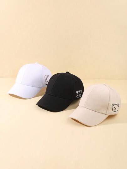 1/3 قطع قبعة بيسبول مطبوعة بأشكال أرنب ودب ونمر، مناسبة للبنات والأولاد الصغار، ناعمة وقابلة للتعديل، مناسبة للأطفال الصغار والبنات والأولاد، مناسبة للارتداء اليومي والمناسبات غير الرسمية والألعاب في فصلي الربيع والصيف