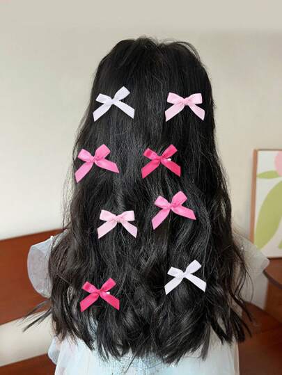 870 قطعة كماليات الشعر للبنات المتضمنة فيونكات وأزهار ونجوم ملكية جميلة بتصميم بسيط، أشرطة شعر وكلبسات ومزاليج مناسبة للاستخدام اليومي والهدايا