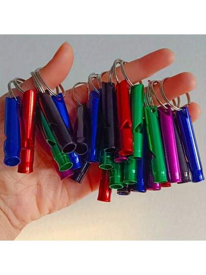 10 صفارات إنذار طوارئ عامة، مزودة بحلقات مفاتيح، مصنوعة من نحاس عالي الجودة وألياف الأمونيا، صفارات إنقاذ للحياة، مناسبة للرياضات الخارجية والتخييم والتدريب والتربية البدنية وتدريب الكلاب