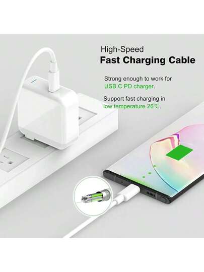 سلك شحن من USB-C إلى USB-C 2 قطعة 3.3/6.6/10 قدم أبيض/أسود ، سلك شحن سريع من النوع C إلى C متوافق مع أجهزة أبل 15/16 ، 15/16 برو ، 15/16 بلس ، 15/16 برو ماكس ، وللأجهزة البرو/الهواء ، وآيباد الهواء 4/5 ، ميني 6 ، برو 12.9 ، 11 بقوة 60 واط