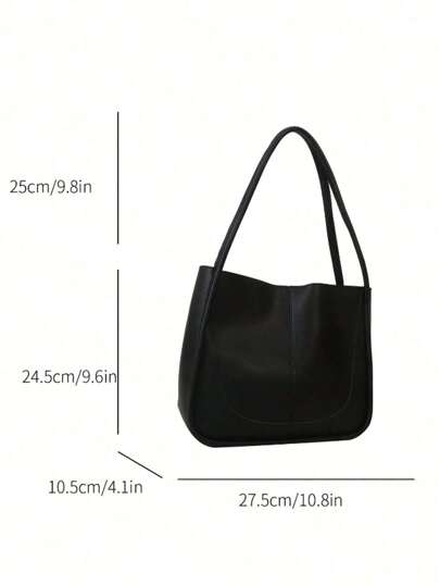 قطعة واحدة من مادة البولي يوريثان مقترنة بقلادة نجمة من البلوش ذات لون أحادي بسيط، حقيبة تسوق كبيرة السعة للنساء ، حقيبة كتف ، حقيبة يد مناسبة للتنقل اليومي للنساء ، حقيبة متعددة الاستخدامات لرحلات العمل ، هدايا صغيرة لأفضل الأصدقاء