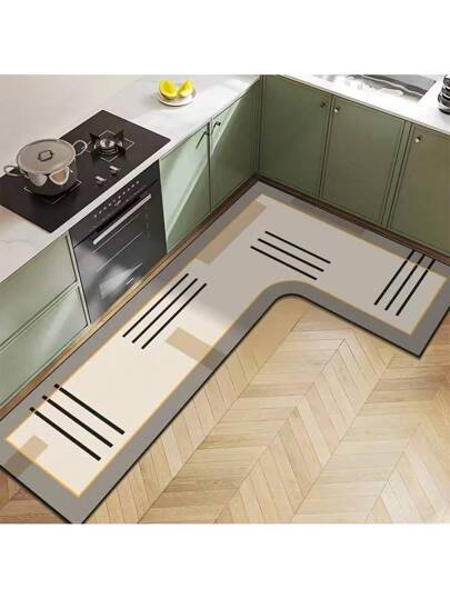 حصيرة أرضية مطبخ حديثة بسيطة مصنوعة من طين الحافر ، 100 * 160 * 45 سم ، قطعة واحدة