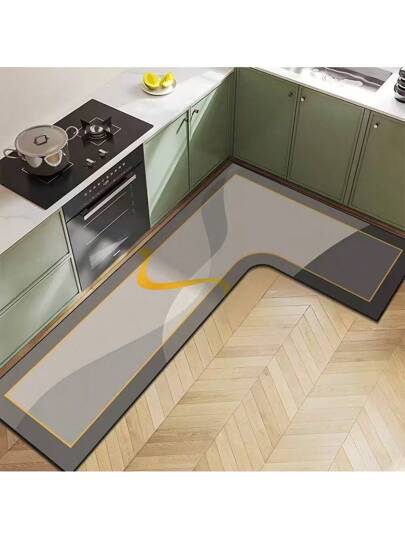 حصيرة أرضية مطبخ حديثة بسيطة مصنوعة من طين الحافر ، 100 * 160 * 45 سم ، قطعة واحدة