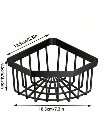 منظم حوض، صابون، سدادة الصرف، رف الأسفنجة، رف تخزين متعدد الوظائف، رف مثبت على الحائط للمطبخ والحمام بلون أسود / رمادي قطعة/1-2 قطع
