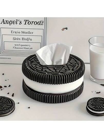 قطعة واحدة حامل منشفة ورقية بشكل كعكة - تصميم بلاستيك مضحك على شكل ساندويتش، مناسب لديكور غرفة المعيشة أو غرفة النوم أو الحمام - مصنوع من مادة ABS، بنمط مخطط ، هدية عيد الحب، منظم حمام لفصل الصيف