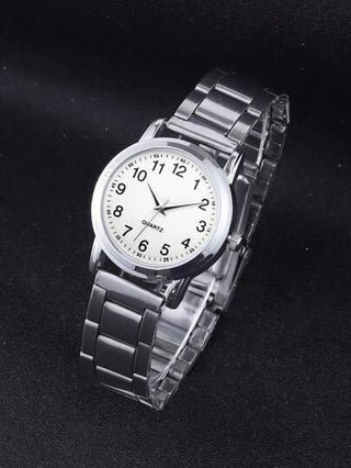 3 مجموعات ساعات رقمية كاجوال بعقارب من سبائك معدنية يدوية للرجال والنساء