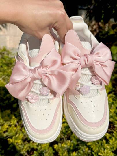 6 قطع من اكسسوارات الأحذية الوردية (فيونكة قماشية، موجة مائية بشكل قلب، وردة راتنجية) - ديكورات DIY قابلة للإزالة والتركيب بسهولة لتخصيص أحذية كانفاس وأحذية رياضية وأحذية بنعل مرتفع وأحذية بشريط ، هدية مثالية لحفلات العطلات والمناسبات الخاصة