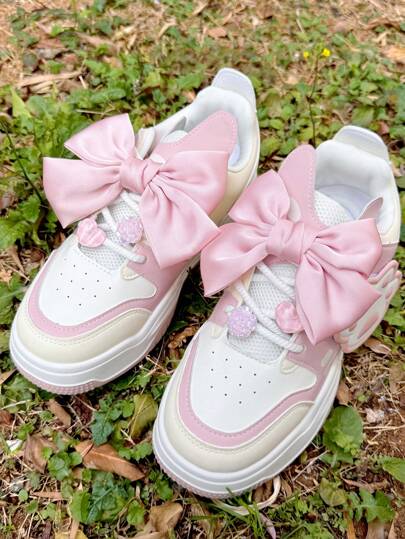 6 قطع من اكسسوارات الأحذية الوردية (فيونكة قماشية، موجة مائية بشكل قلب، وردة راتنجية) - ديكورات DIY قابلة للإزالة والتركيب بسهولة لتخصيص أحذية كانفاس وأحذية رياضية وأحذية بنعل مرتفع وأحذية بشريط ، هدية مثالية لحفلات العطلات والمناسبات الخاصة