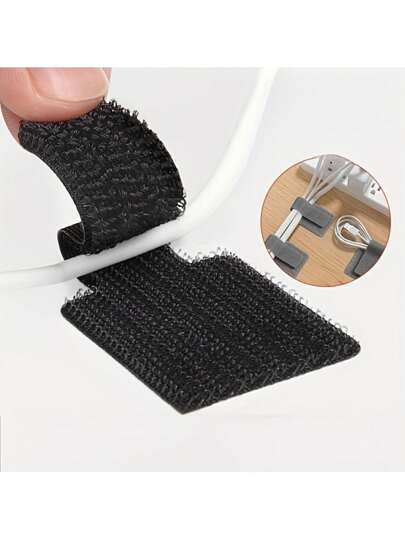 20 قطعة منظم كبلات من النايلون لإدارة الأسلاك، ألوان عشوائية ، منظم كبلات الحاسوب والبيانات على المكتب