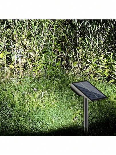 قطعة واحدة ضوء شمسي خارجي 7 ليد، بقاعدة شمسية على شكل بقعة، إضاءة تلقائية تشغيل/إيقاف، مقاوم للماء، للحديقة والساحة والمسطحات الخضراء والأشجار، مع سعة بطارية 1200مللي أمبير