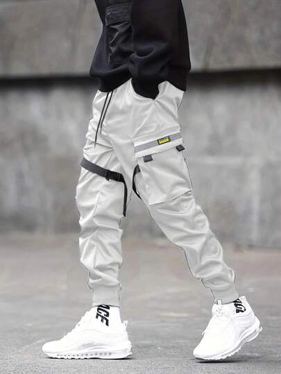 بنطلون كاجوال رجالي مريح مع تصميم جيوب