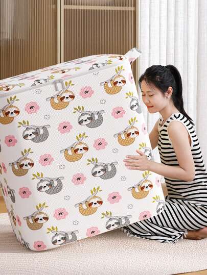 1 علبة تخزين ملابس بفتحة كبيرة، سعة كبيرة لتخزين البناطيل والسترات الصوفية والجواكت الريشية والبطانيات واللحف وأغطية السرير، صندوق حماية من الغبار، صندوق تخزين ثلاثي الأبعاد، منظم أشياء منزلية محمول، للغرفة والخزانة والكومودينو، قابل للتكديس، توفير...