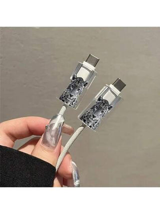 3 قطع/مجموعة غطاء واقي من الكابل أبل بطراز الفهد متوافق مع و20 واط شاحن المملكة المتحدة ، غطاء واقي لمنع انكسار شاحن الحماية